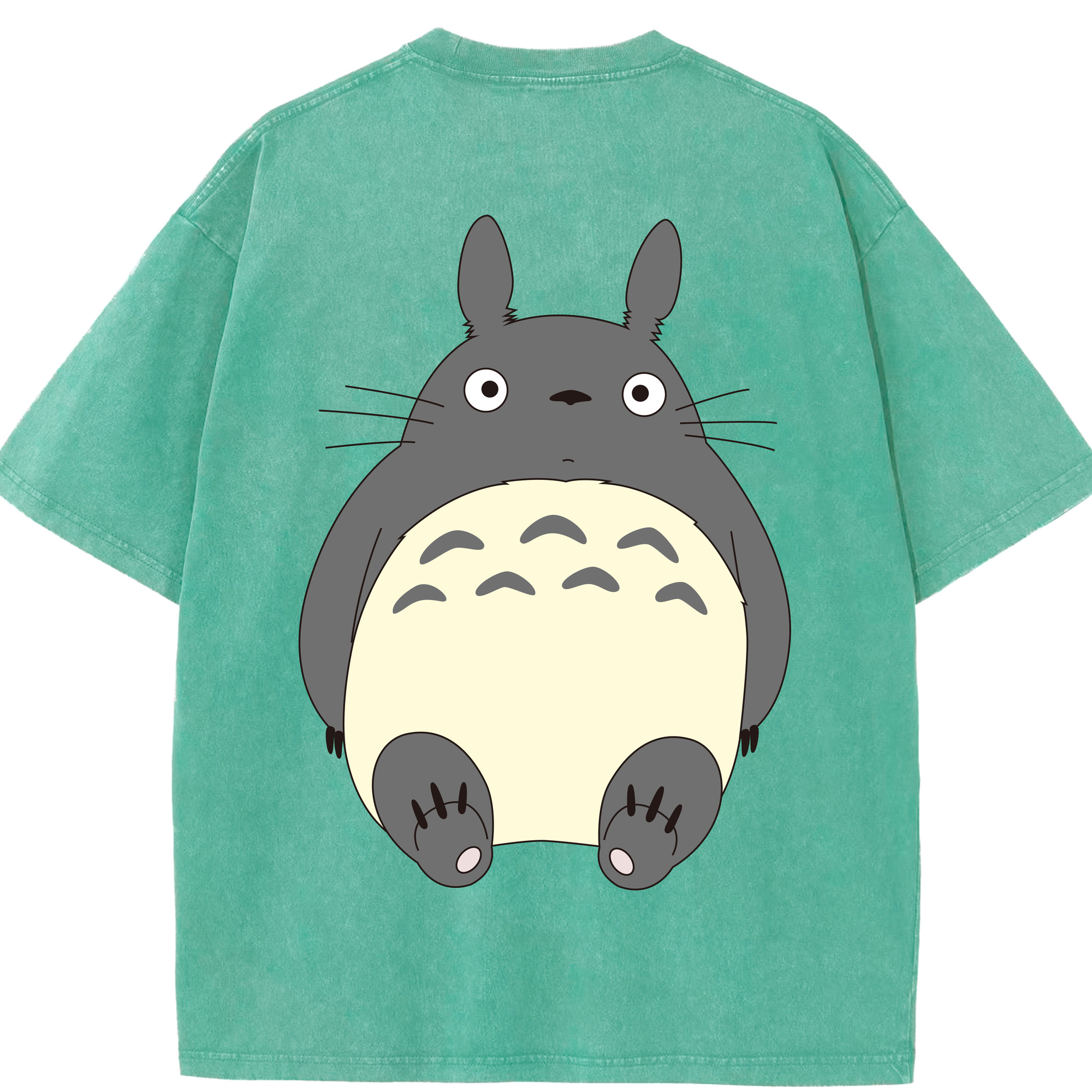（画像用） となりのトトロ 草壁メイ 草壁サツキ My Neighbor Totoro Satsuki Kusakabe Mei Kusakabe 綿100% ヴィンテージ風 半袖Tシャツ（背面プリント）